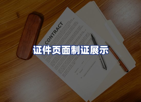 证件页面制证展示